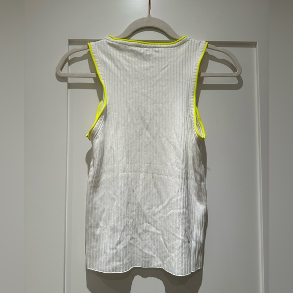 Mango Ribbed Tank Top with Neon Trim - Picture 2 of 3